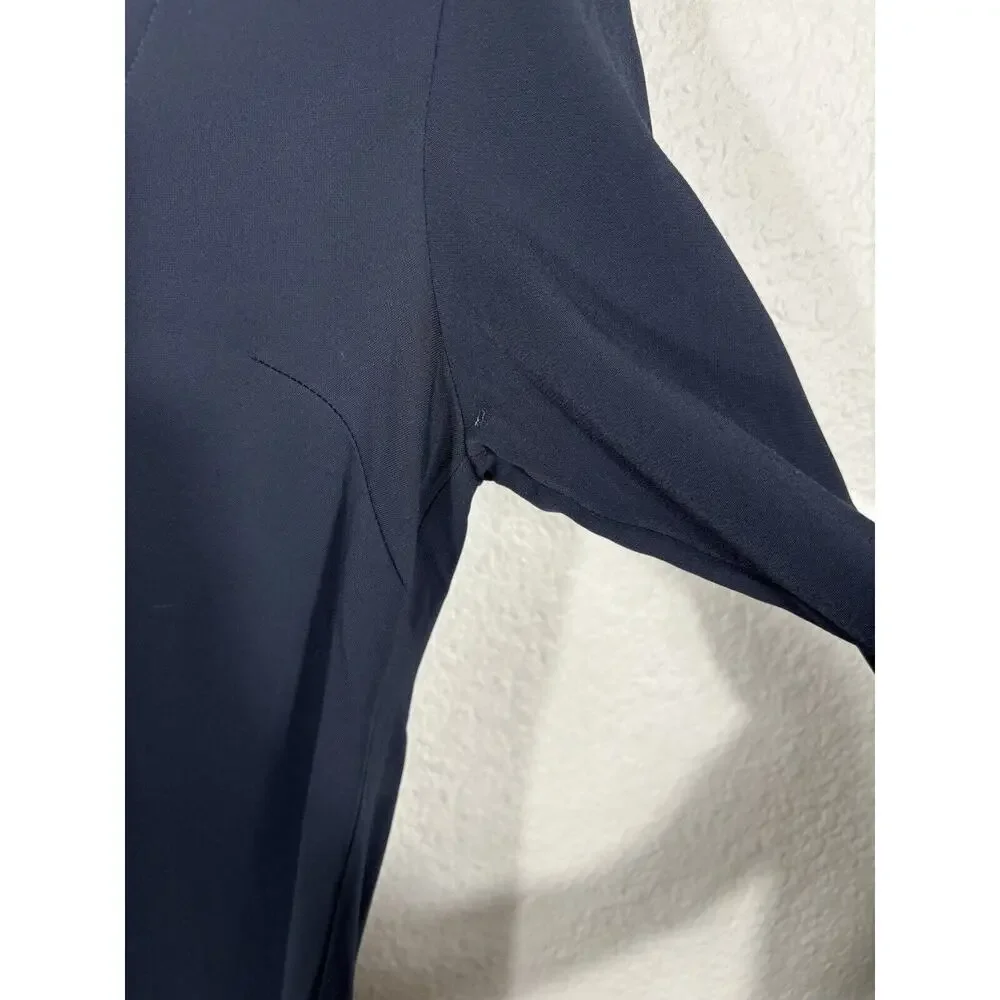 Vince Simple Tunic Costal Navy Blue Women’s Small‎ Dress V-Neck Long Sleeve